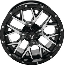 Load image into Gallery viewer, QuadBoss Barbwire 14X7 - 5+2 - 4/110 - Black Machined - Main Product View