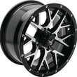 Load image into Gallery viewer, QuadBoss Barbwire 14X7 - 5+2 - 4/110 - Black Machined - Side View