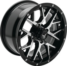 Load image into Gallery viewer, QuadBoss Barbwire 14X7 - 5+2 - 4/110 - Black Machined - Side View