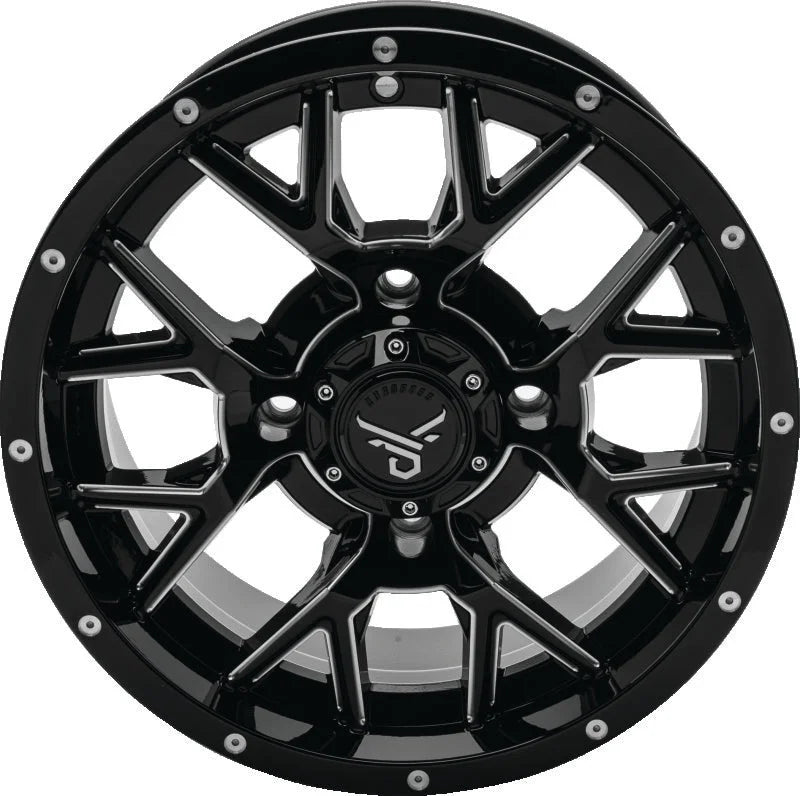 QuadBoss Barbwire 14X7 - 5+2 - 4/110 - Milled - Main Product View