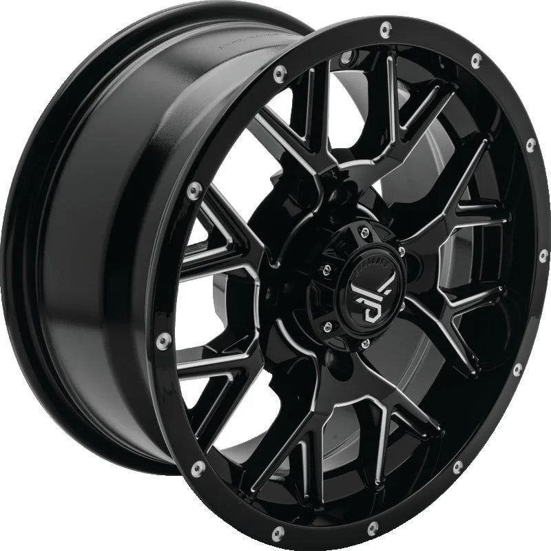 QuadBoss Barbwire 14X7 - 5+2 - 4/110 - Milled - Side View