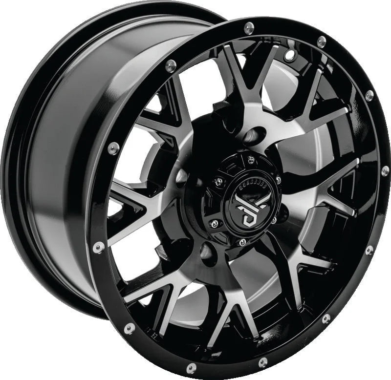 QuadBoss Barbwire 14X7 - 5+2 - 4/137 - Black Machined - Detail View