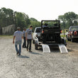 Load image into Gallery viewer, QuadBoss Folding Arch UTV Ramp 18X88 Pair - Side View
