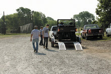 Load image into Gallery viewer, QuadBoss Folding Arch UTV Ramp 18X88 Pair - Side View