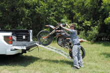 Load image into Gallery viewer, QuadBoss Folding Arched UTV Ramp 18x89 - Side View