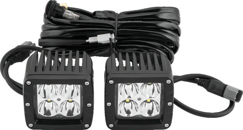 QuadBoss Paired Led 3in Pod Spot - Side View