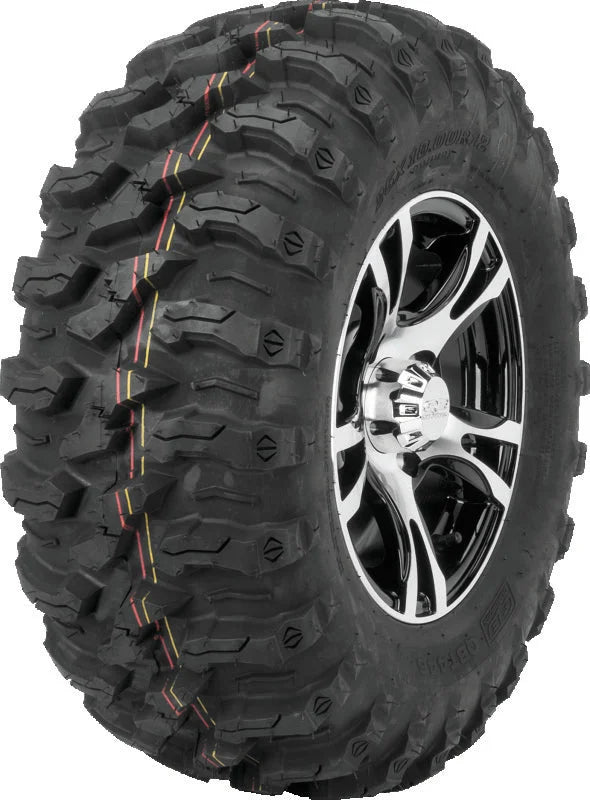 QuadBoss QBT446 Radial Utility Tire - 25x10R12 8Ply - Side View
