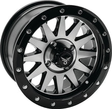 Load image into Gallery viewer, QuadBoss Wagon 14X7 - 5+2 - 4/110 - Black Machined - Side View