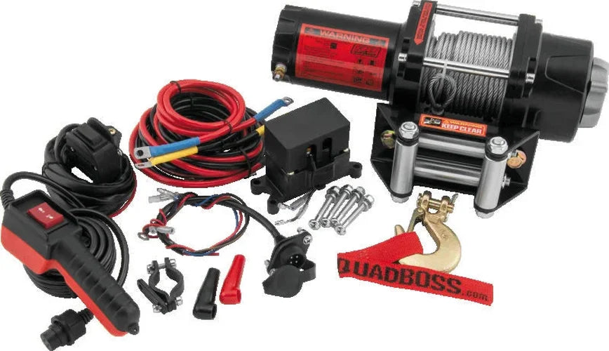 QuadBoss Winch 2500Lb W/Cable - Side View