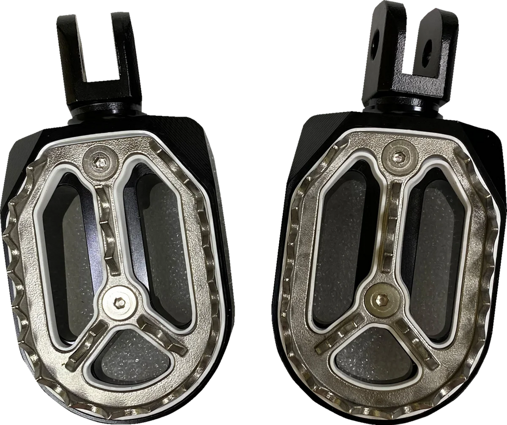 Qualifier Foot Pegs - Black - Driver DragSpecialties P17-0/6602BWFD - Main Product View