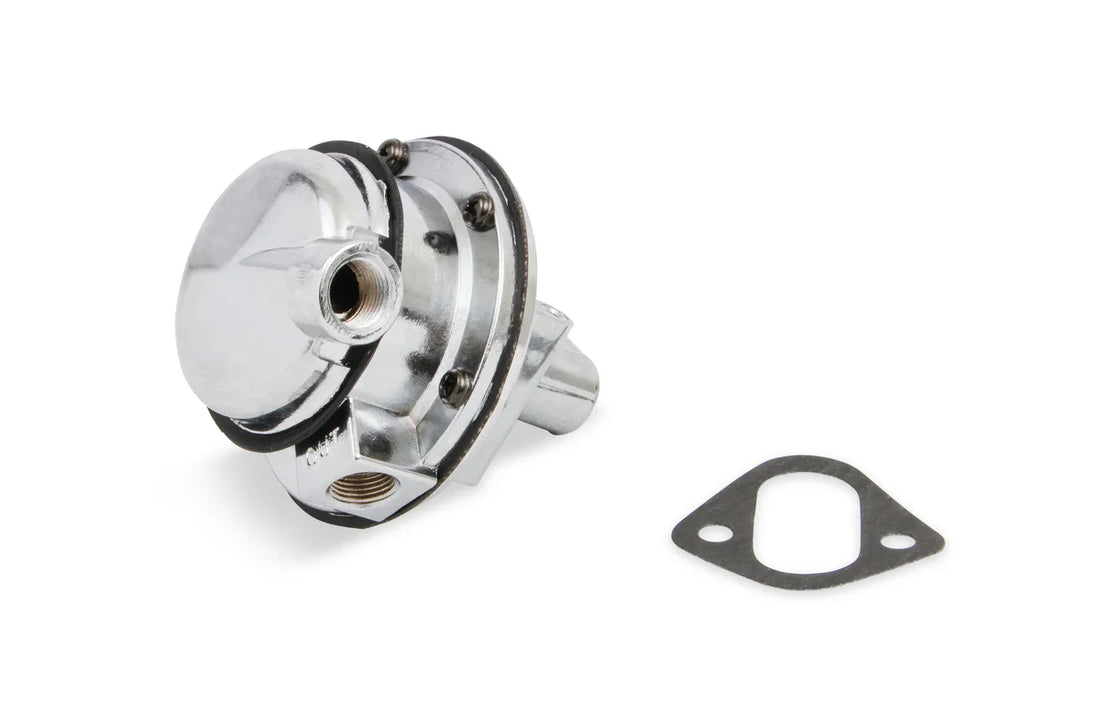 Quick Fuel Technology 110 GPH Mechanical Fuel Pump fits 1955-1988 Buick / Chevrolet / GMC Small Block - Side View