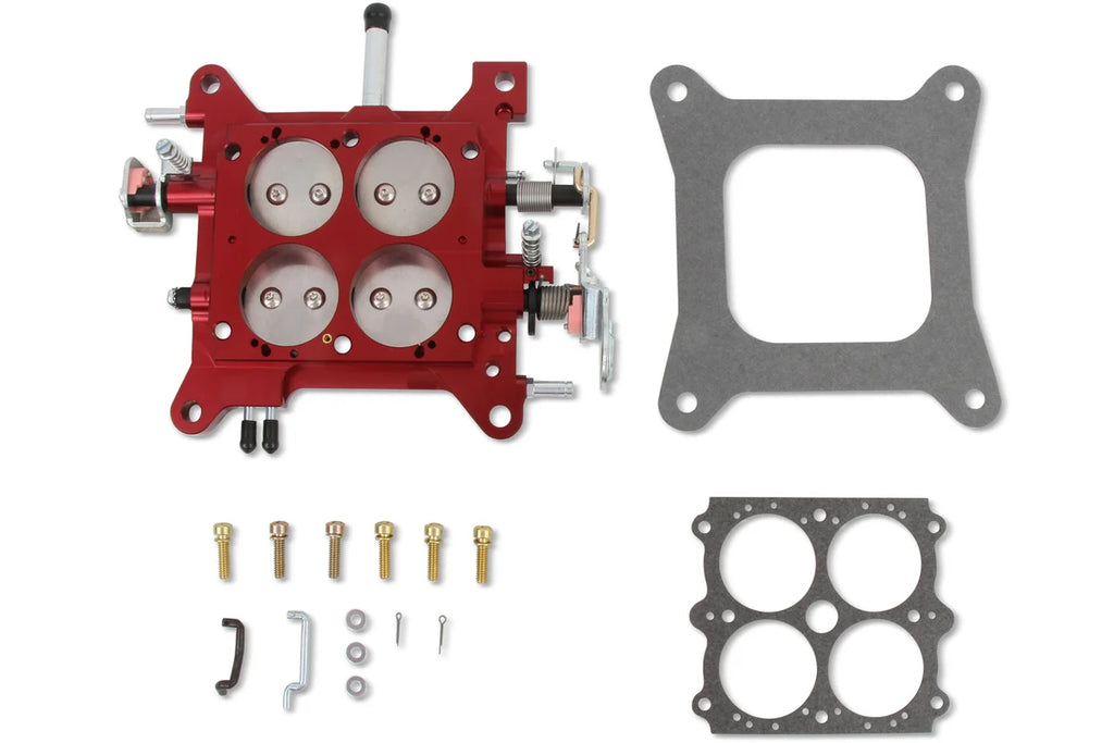 Quick Fuel Technology Billet Throttle Body Assembly 1 3/4" Red with Steel Plates 12-850 - Main Product View