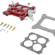 Load image into Gallery viewer, Quick Fuel Technology Billet Throttle Body Assembly 1 3/4" Red with Steel Plates 12-850 - Side View