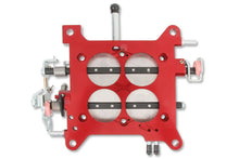 Load image into Gallery viewer, Quick Fuel Technology Billet Throttle Body Assembly 1 3/4" Red with Steel Plates 12-850 - Back View