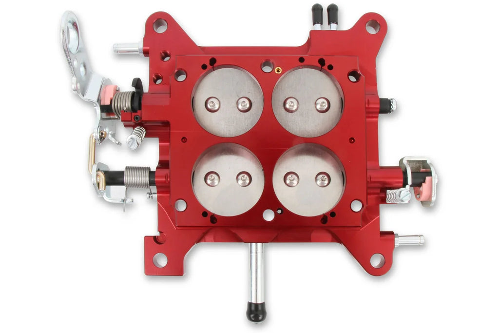 Quick Fuel Technology Billet Throttle Body Assembly 1 3/4" Red with Steel Plates 12-850 - Installation View