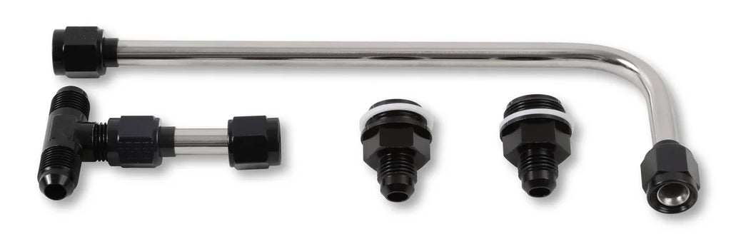 Quick Fuel Technology Dual Feed Fuel Line #6AN (Black) - Side View