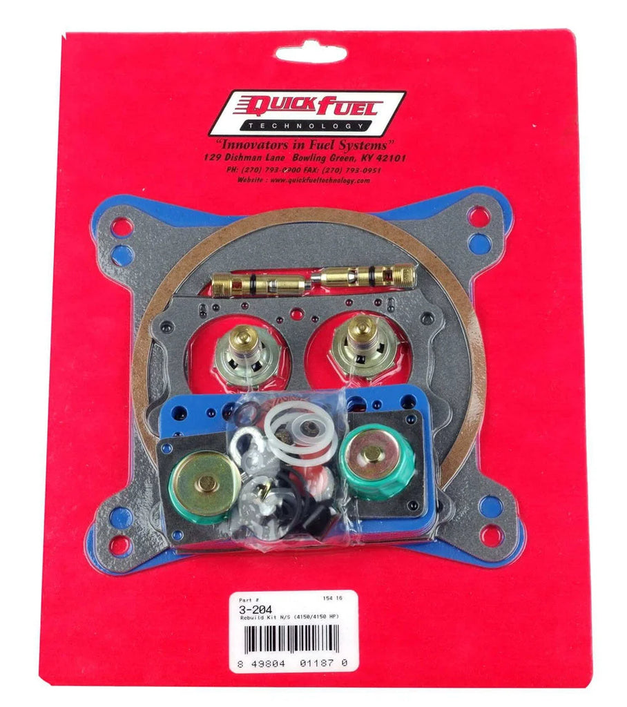 Quick Fuel Technology Non-Stick Rebuild Kit; 4150 D.A. 390-850 CFM 3-2004QFT