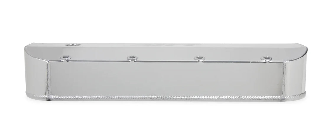 Quick Fuel Technology Quick Fuel Fabricated Aluminum Valve Cover - Silver Finish fits Chevrolet BIG Block - Back View