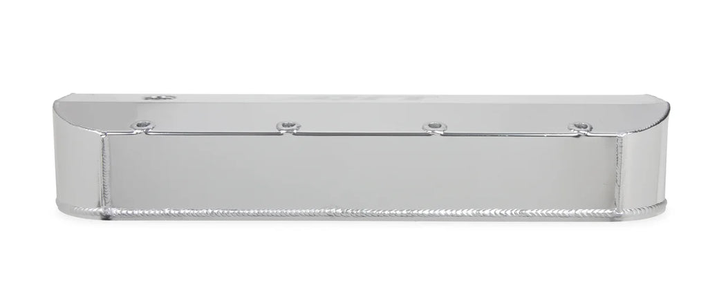 Quick Fuel Technology Quick Fuel Fabricated Aluminum Valve Cover - Silver Finish fits Chevrolet BIG Block - Back View