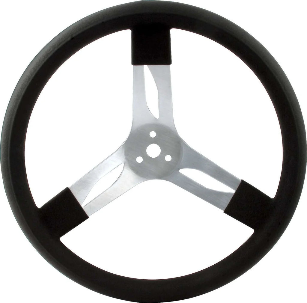 Quickcar Racing 15in Steering Wheel Alum Black 68-001