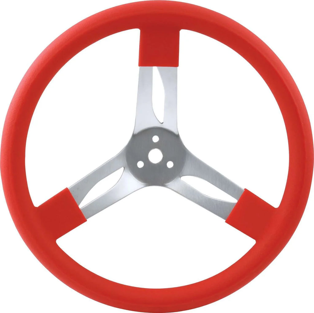 Quickcar Racing 15in Steering Wheel Alum Red 68-0011