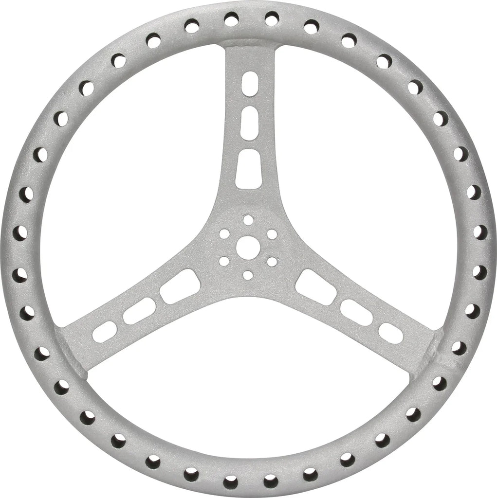 Quickcar Racing 15in Steering Wheel L/W Aluminum Raw 68-005