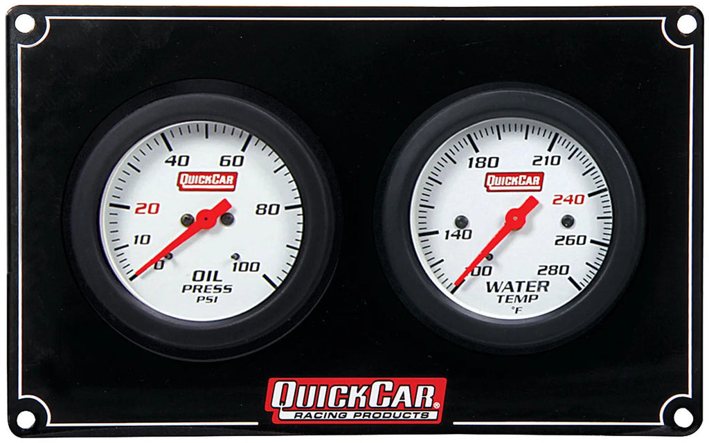 Quickcar Racing 2 Gauge Extreme Panel OP/WT 61-7001