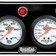 Load image into Gallery viewer, Quickcar Racing 2 Gauge Panel  OP/WT Black 61-6701