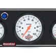 Load image into Gallery viewer, Quickcar Racing 3-1 Gauge Panel OP/WT/OP /FP w/3-3/8in Tach Black 61-67513