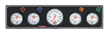Load image into Gallery viewer, Quickcar Racing 3-1 Gauge Panel OP/WT/OP /FP w/3-3/8in Tach Black 61-67513