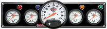Load image into Gallery viewer, Quickcar Racing 3-1 Gauge Panel OP/WT/OP /FP w/5in Tach Black 61-6751