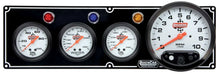 Load image into Gallery viewer, Quickcar Racing 3-1 Gauge Panel OP/WT/OT w/5in Tach Black 61-6741
