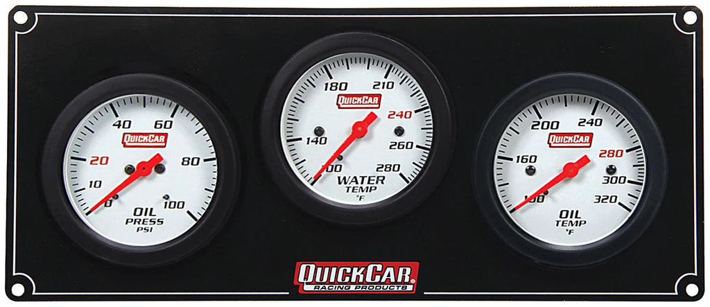Quickcar Racing 3 Gauge Extreme Panel OP/WT/OT 61-7011