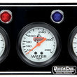 Load image into Gallery viewer, Quickcar Racing 3 Gauge Panel  OP/WT/FP Black 61-6712