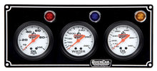 Load image into Gallery viewer, Quickcar Racing 3 Gauge Panel  OP/WT/OT Black 61-6711