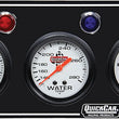 Load image into Gallery viewer, Quickcar Racing 3 Gauge Panel OP/WT/Volt Black 61-6717