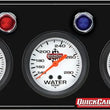 Load image into Gallery viewer, Quickcar Racing 3 Gauge Panel OP/WT/WP Black 61-6716