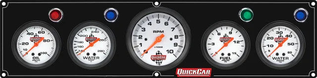 Quickcar Racing 4-1 Gauge Panel OP/WT/FP15/WP Black 61-67563