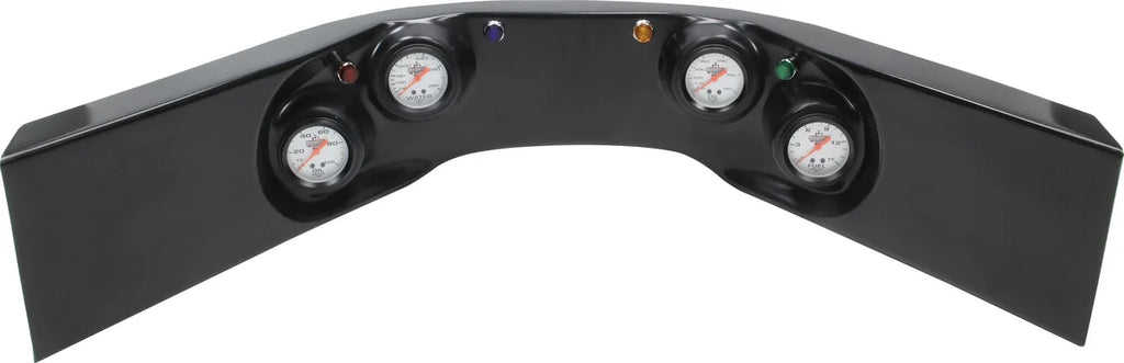 Quickcar Racing 4-Gauge Molded Dash OP/ WT/OT/FP Black 61-6724