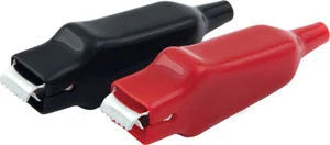 Quickcar Racing Alligator Clamps Red & Black (Pair) 50-435
