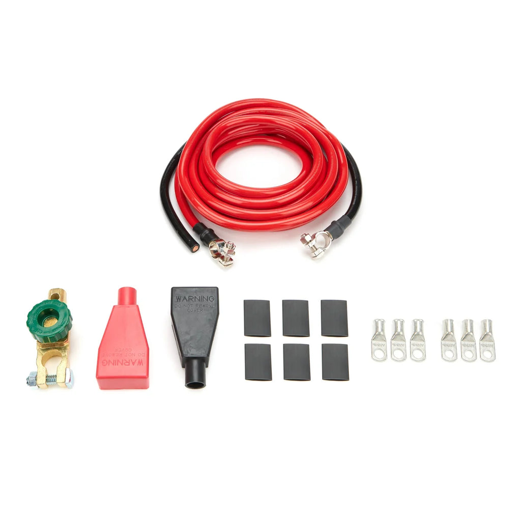 Quickcar Racing Battery Cable Kit 2 Ga. 15ft Red & 2ft Black 57-006