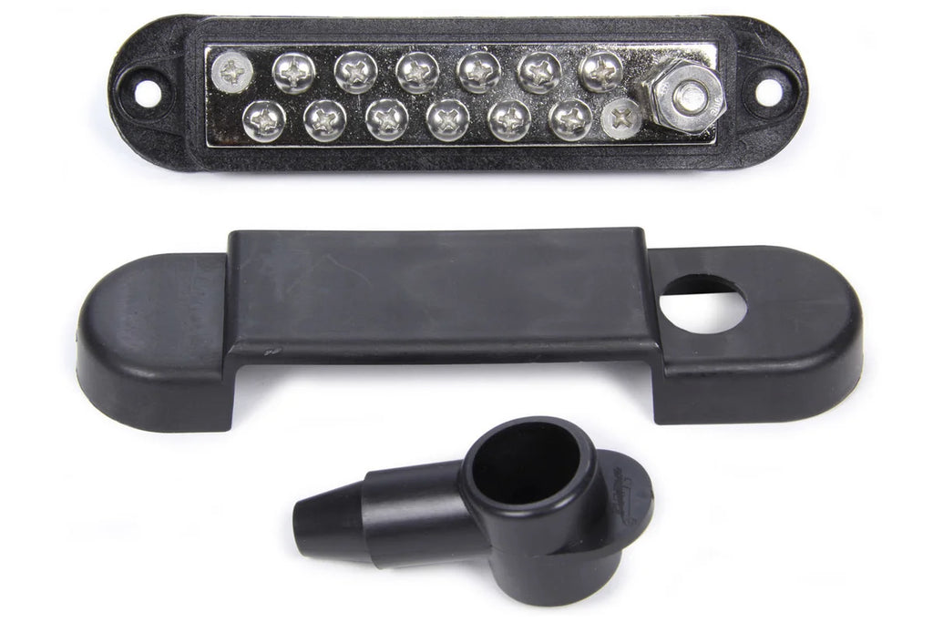 Quickcar Racing Black Terminal Buss Bar w/Covers 57-8022