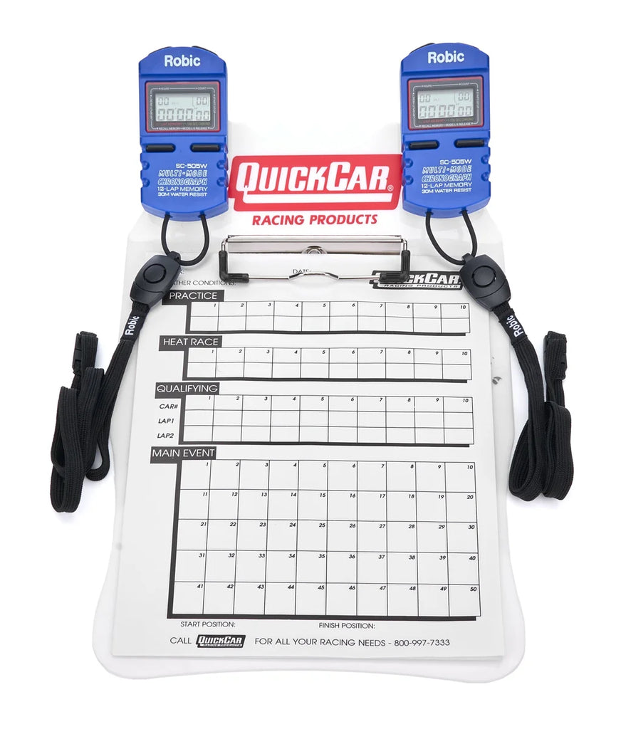 Quickcar Racing Clipboard Timing System White 51-054