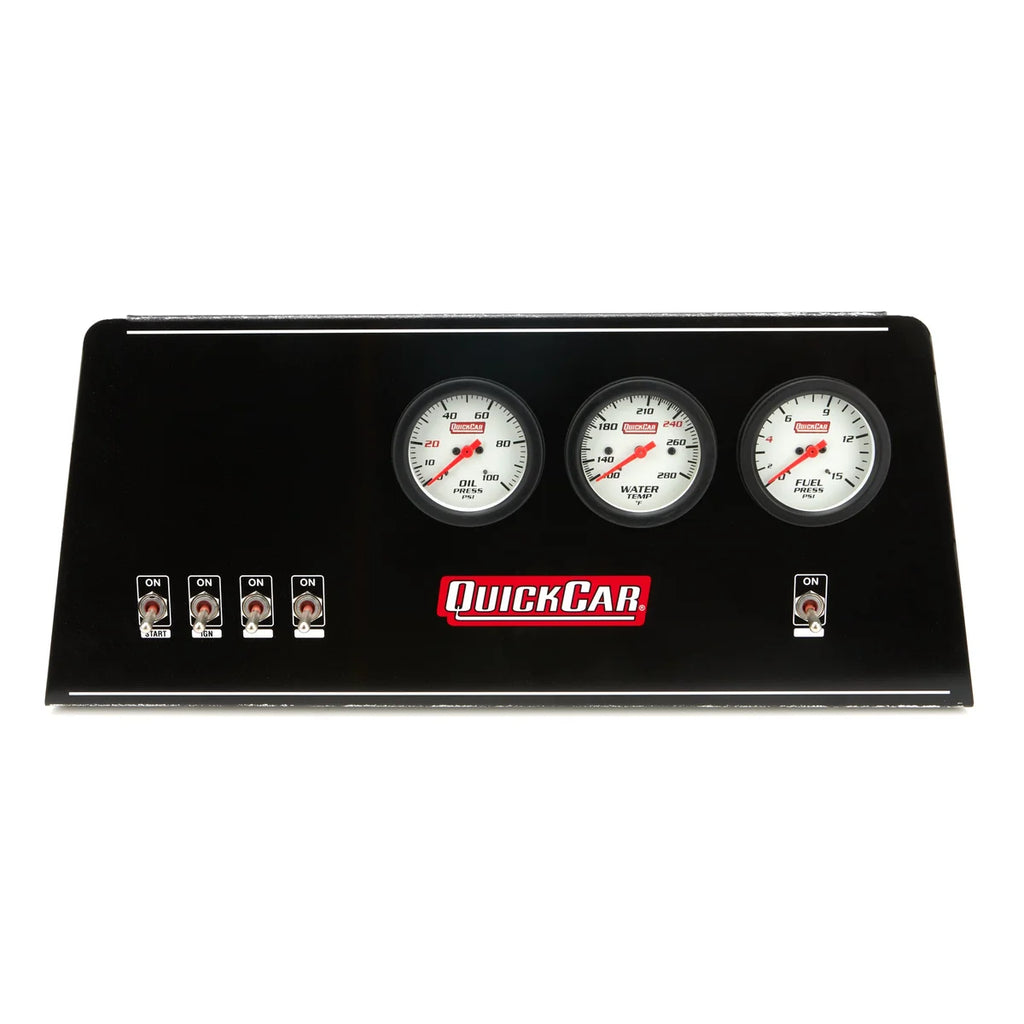 Quickcar Racing Dash Panel NE Mod Ext OP/WT/FP Single Ign 61-812-038
