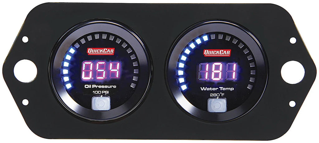 Quickcar Racing Digital 2-Gauge Panel Open Wheel OP/WT 67-2004