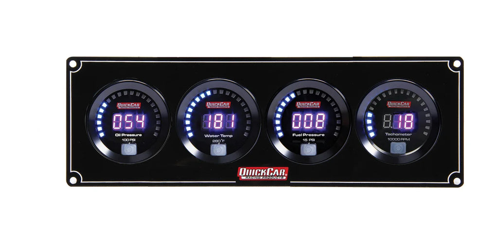 Quickcar Racing Digital 3-1 Gauge Panel OP/WT/FP w/Tach 67-3042