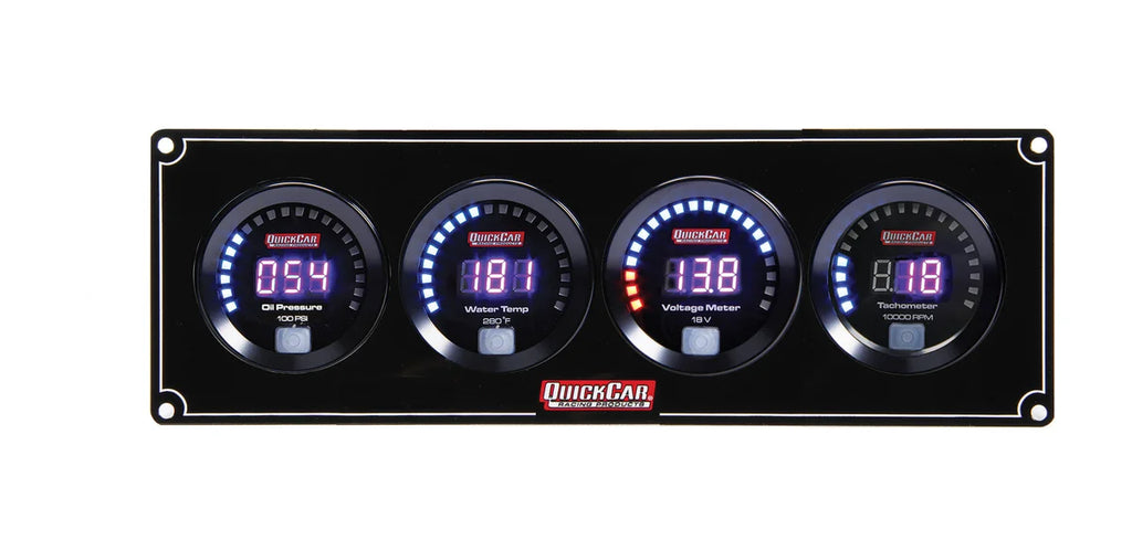 Quickcar Racing Digital 3-1 Gauge Panel OP/WT/Volt w/Tach 67-3047