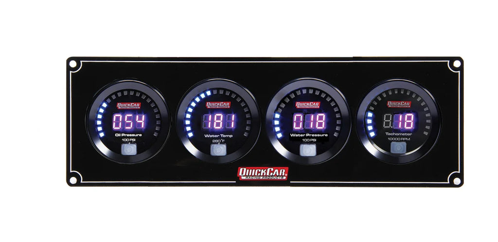 Quickcar Racing Digital 3-1 Gauge Panel OP/WT/WP w/Tach 67-3046
