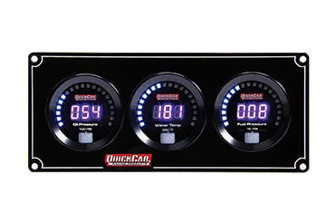Quickcar Racing Digital 3-Gauge Panel OP/WT/FP 67-3012