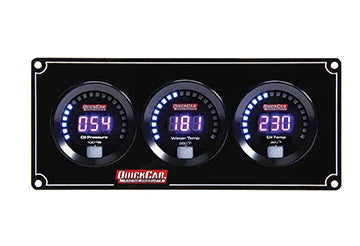 Quickcar Racing Digital 3-Gauge Panel OP/WT/OT 67-3011